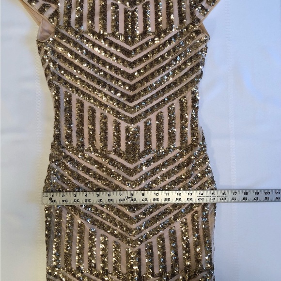 TFNC London Gold Sequin Dress Size 8 - Picture 7 of 11